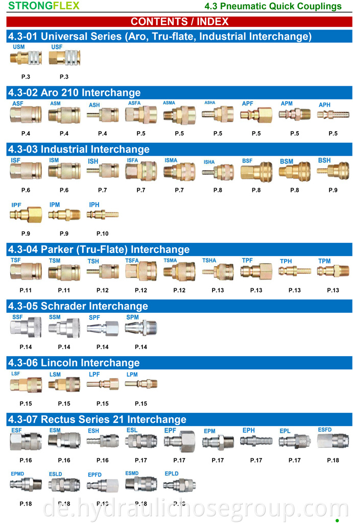 Pneumatic Quick Couplings-